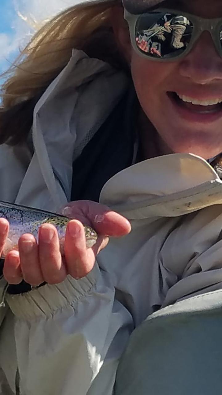 Krysten with a small fish