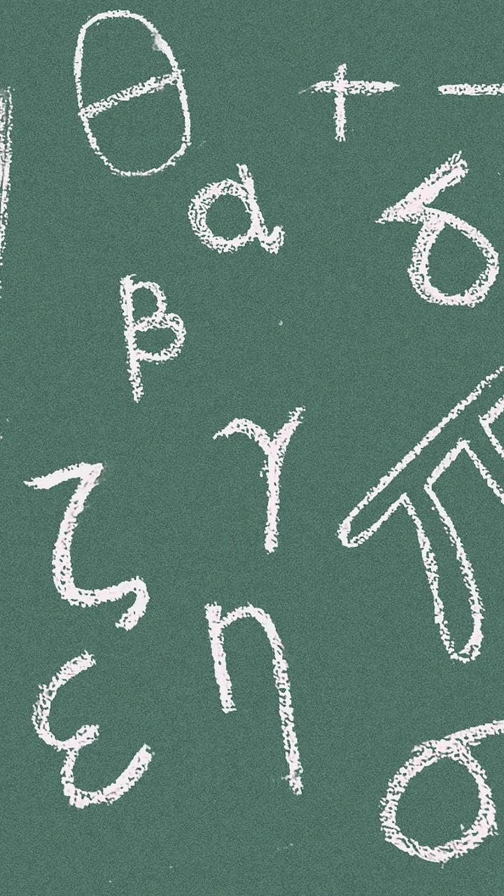 math equations on a green chalkboard