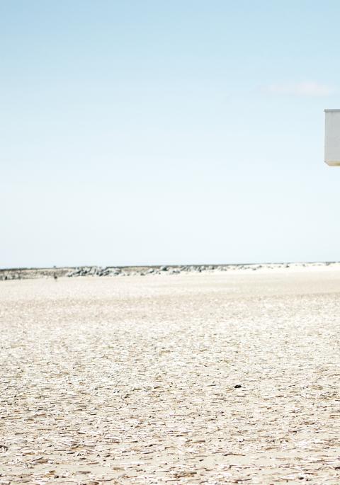 Beach with #1 sign