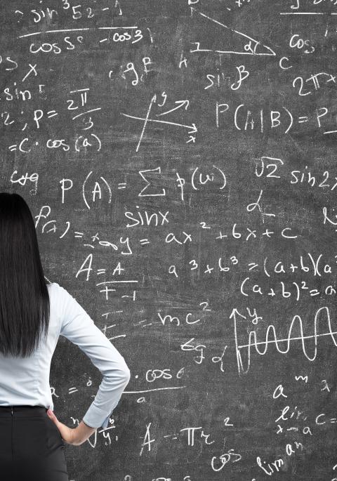 Math on a chalkboard
