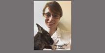 Kailey with Bennett the wallaby under her care at Oklahoma State Veterinary School