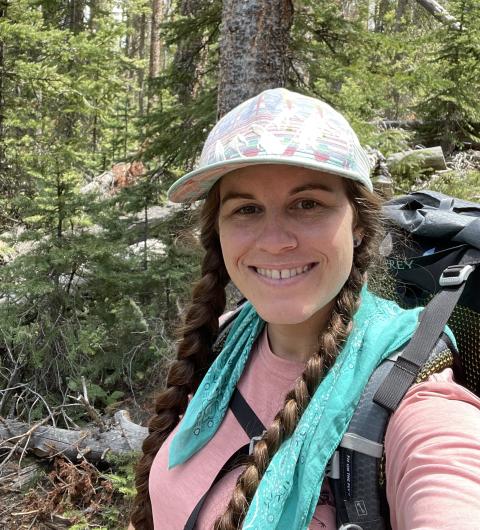 Melanie out for a hike